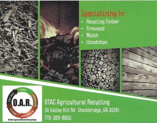 Specializing in:  Green Waste Recycling/ Timber Firewood/ Smoking Wood Tree Removal Services Green Debris Hauling