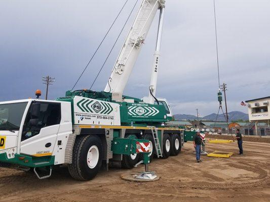 Our 250 Ton getting ready for the rotary ball drop - 8/4/18