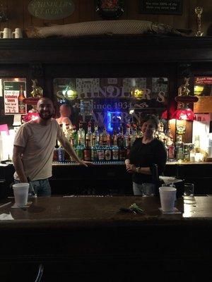 Me and mom behind the bar !!