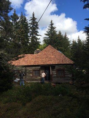 Cedar Shingle Roof on Sutton Island, ME completed by AMS Contracting Crew!