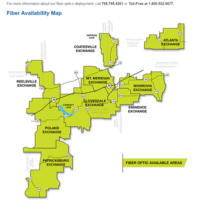 This is our fiber map!  We hope to serve you soon.