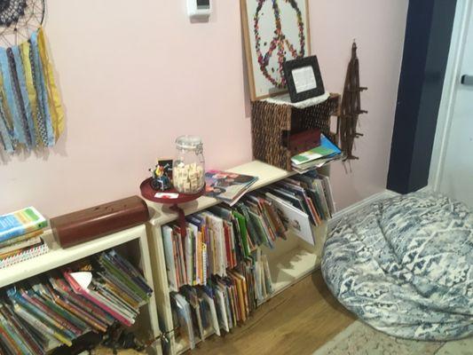 Books and a beanbag