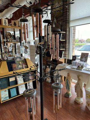 Beautiful wind chimes make great gifts.