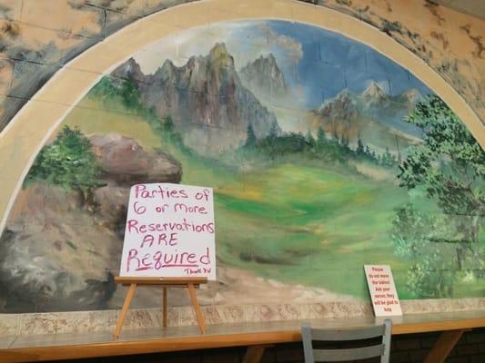 Reservation policy and mural