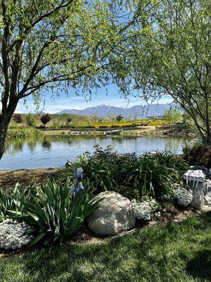 I like this picture because it shows the hills, mountains and the pond.