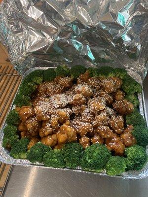 Sesame chicken tray