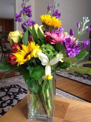 Birthday bouquet. The designers choice is always the way to go!