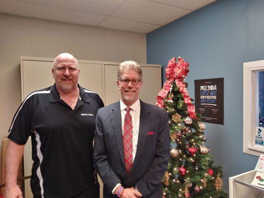 Dan and Drew processing local bail bonds during the holiday season