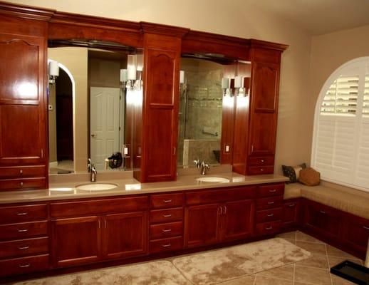 Custom bathroom vanity with all the 'bells and whistles'