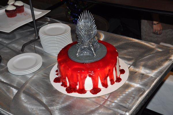 Infamous Game of Thrones cake.  Cool looking, very yummy.