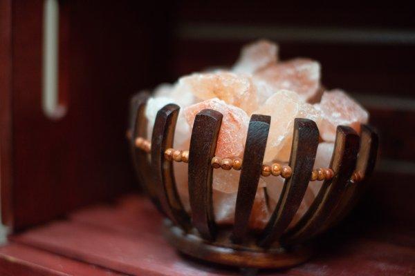 Himalayan Salt Bowls for sale and in our Salt room