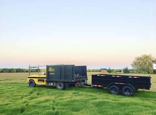 Our truck and trailer. Junk and trash removal services!