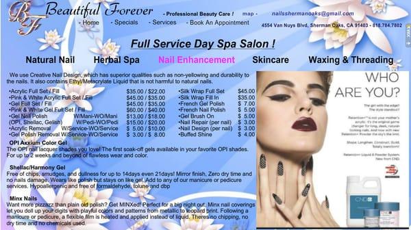 Beautiful Forever Nail Enhancement Service Price