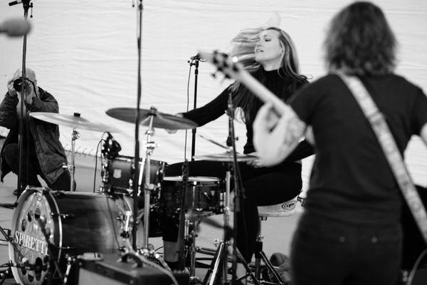 Emily performing at Red Rocks Amphitheater