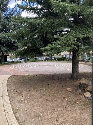 Chartres labyrinth in back!!