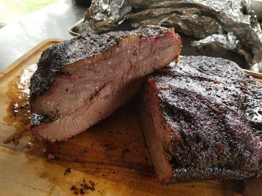 Nice shot of fatty brisket.