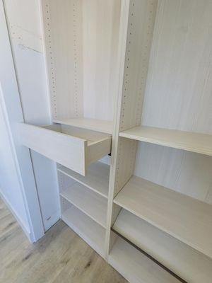 High end closet all with backing