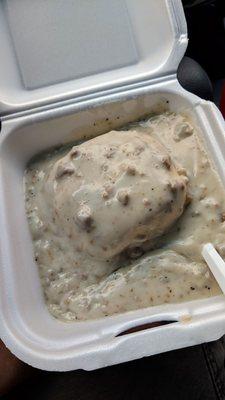 Single biscuit & gravy