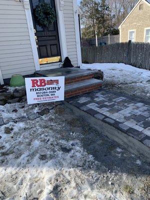 New steps and walkway