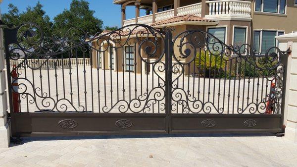 Ornamental Iron Automatic Gate