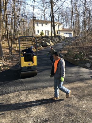 Compacting driveway