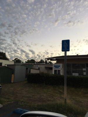 Handicap space in front of main office.  Very convenient.