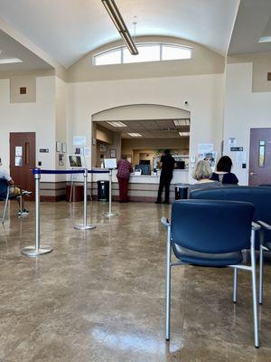 Waiting area and front counter