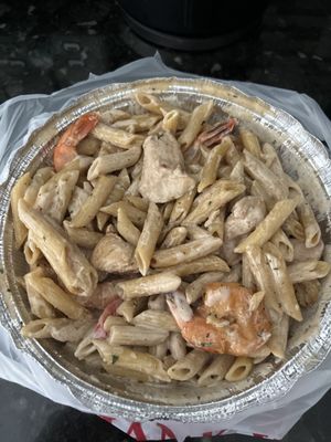 Chicken Rasta Pasta W/Shrimp