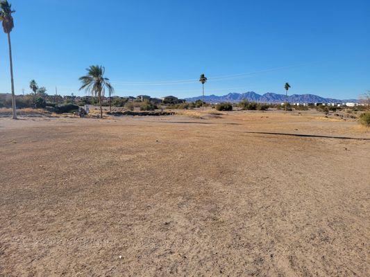 3rd hole fairway. The hole in the ground used to be the signature fountain lake. Very sad.