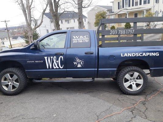 Truck lettering