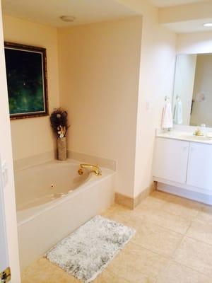 We bring special cleaning products to remove soap scum, rust, and mold/mildew from your tub and showers!