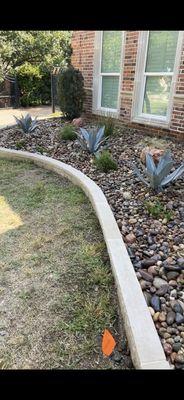 Arizona theme front landscaping.