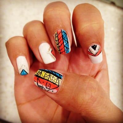 Your Nail Artists are here to please you. Nail art by Jenny