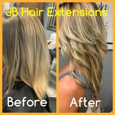 Jb hair extensions before & after