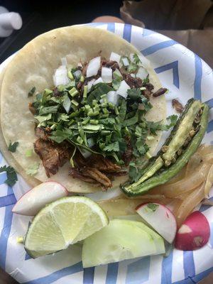 The taco carnitas was sooo good