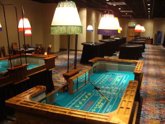 Our Craps tables can hold up to 20 players at a time when staffed by a professional Craps crew of 3.