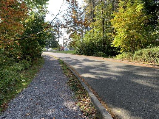 Main drive in, looking in the direction of the entrance.