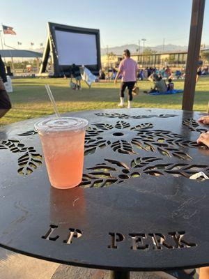 Strawberry açaí lemonade