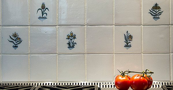 Dutch tile from Amsterdam Corporation is hand painted in Holland. Every order is a custom order.