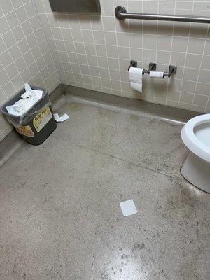 2nd picture of Quest Diagnostics Oceanside CA restroom.  Incredibly dirty for a  healthcare facility, to say the least.