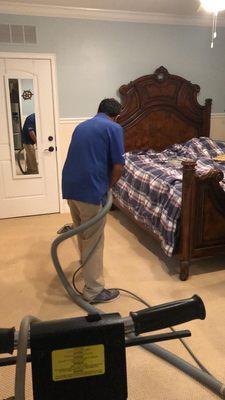 Steam cleaning carpets