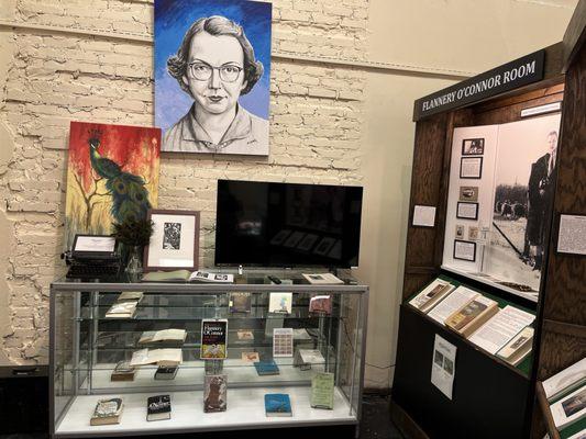 Flannery O'Connor exhibit (partial view of it)