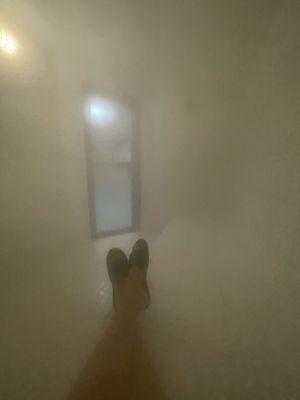 Spacious and clean steam room