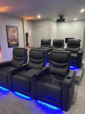 Basement movie theater