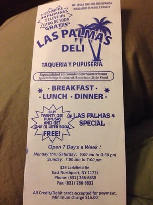 Menu front