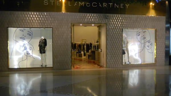 Neon and window art for Stella McCartney in Crystals Shops Aria Hotel and Casino