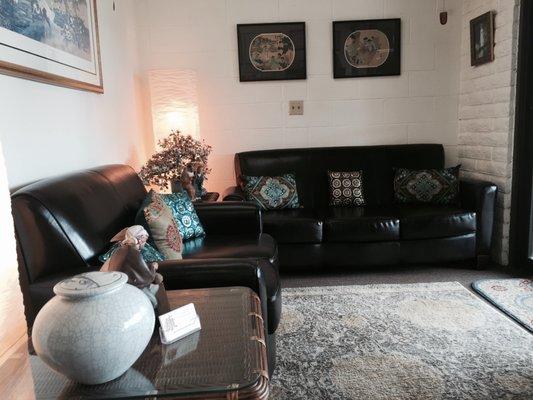 Our waiting area at Acupuncture and Herbal Medicine, 65 Coffee Pot Drive, across from Basha's.