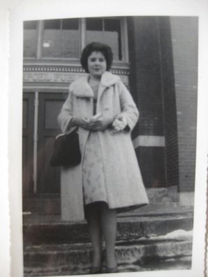 On the steps of Vanderpoel School on my graduation day when I was 12.