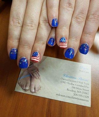 Patriotic nail art