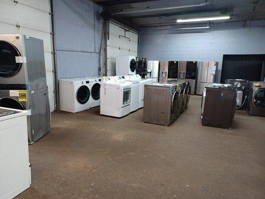 We sell both New and Used Appliances. Are inventory is always changing. Come down and see what's in stock!